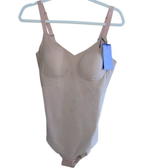 Honey Love Womens Body Suit Size Large Beige Lift Wear Cami Casual New - Picture 1 of 8